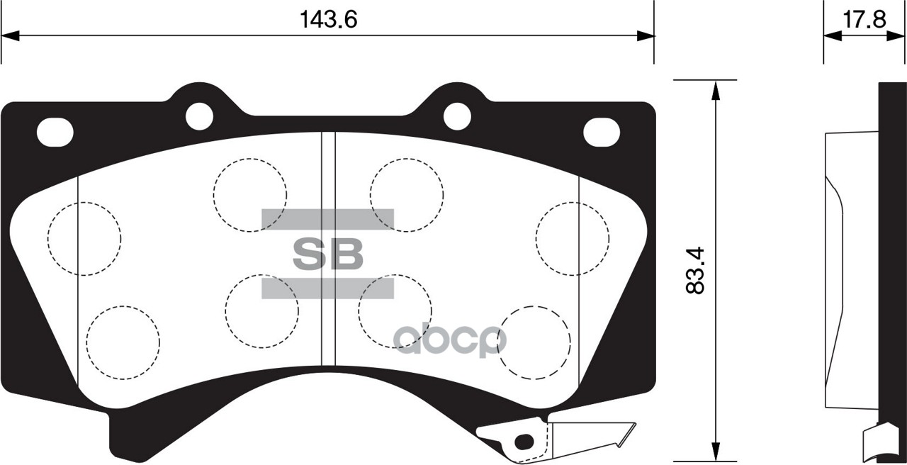 Колодки передние SANGSIN BRAKE SP1381